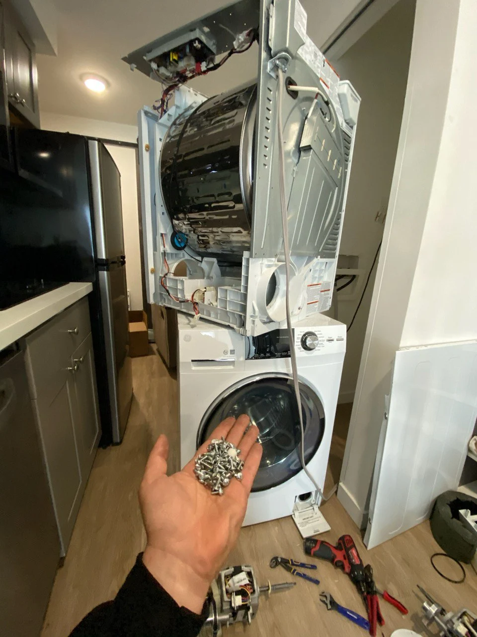 Washer dryer appliance repair