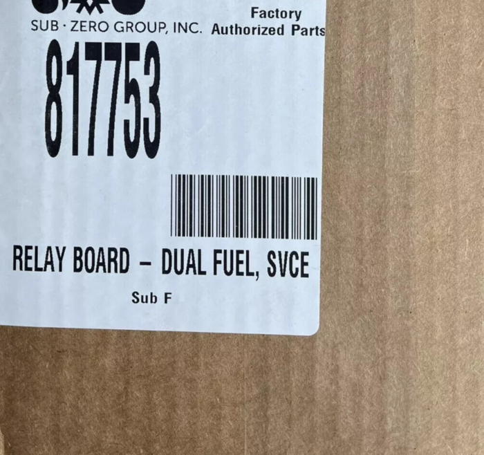 817753 WOLF  RELAY BOARD - DUAL FUEL SVCE NEW