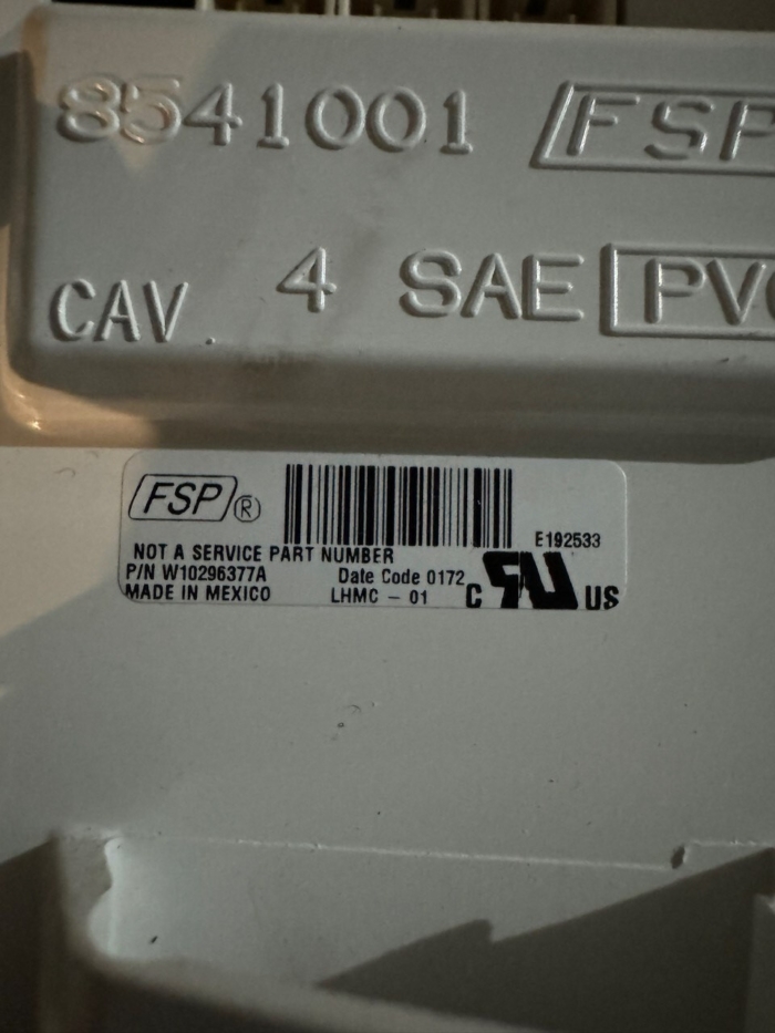 W10299978 Whirlpool Washer Control Board WPW10525361 - Image 2