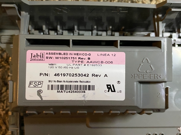 Whirlpool Washer Control Board | W10251751 | 461970253042