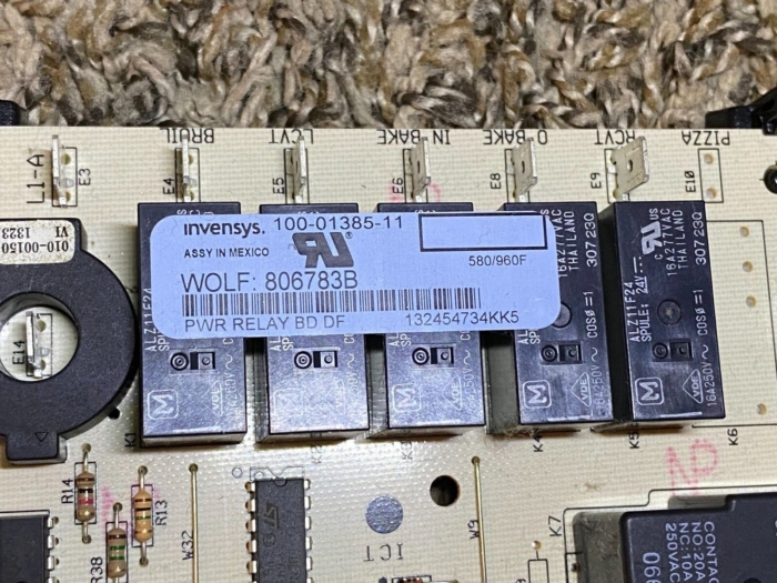 806783B WOLF Range Oven Stove Power Relay Electronic Control Board 806783B
