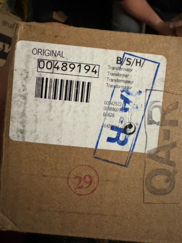 00489194 Genuine OEM Bosch Transformer