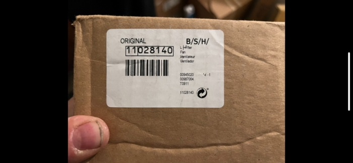 NEW Thermador/Bosch Cooling Fan 11028140