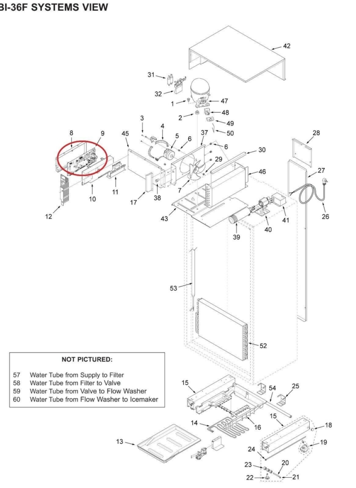 9014153 SUB-ZERO REFRIGERATOR CONTROL BOARD MAIN DOM SVCE 9014153 - Image 2